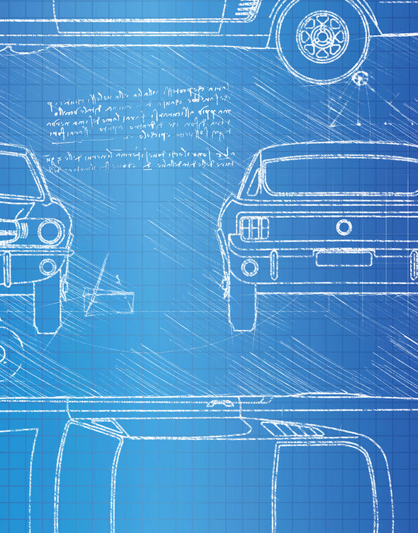 Ford Mustang Fastback (1964 - 1966) Sketch Art Print - Sketch Style, Car Patent, Patent, Blueprint Poster, BluePrint (P589)
