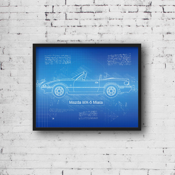 Mazda MX-5 Miata (1989 - 98) Sketch Art Print - Sketch Style, Car Patent, Patent, Blueprint Poster, Car Prints, MX 5, MX5 (P512)