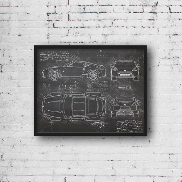 Nissan 370Z (2008-Present) da Vinci Sketch Art Print (#326)