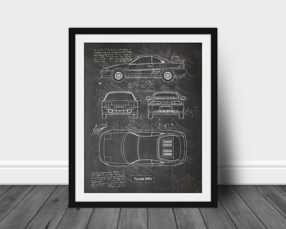 Toyota MR2 (1989-99) da Vinci Sketch Art Print (#588)