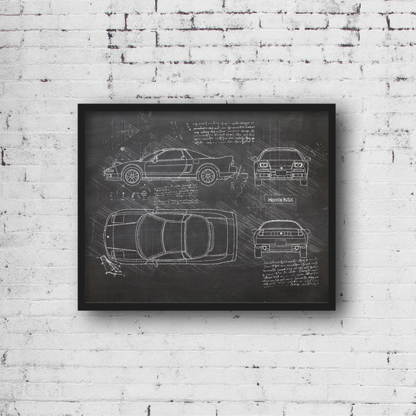 Honda NSX (1990-05) da Vinci Sketch Art Print (#683)