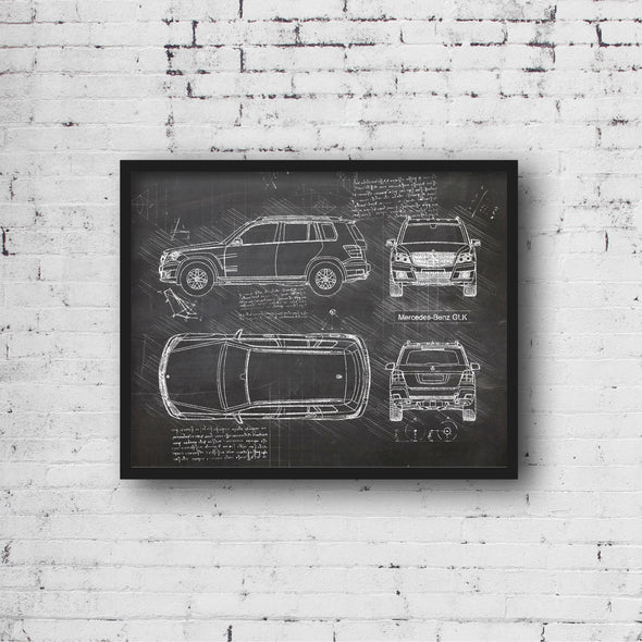 Mercedes-Benz GLK X204 (2009-12) da Vinci Sketch Art Print (#681)